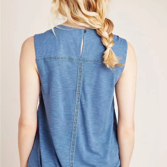 Anthropologie Lace Velvet Top/Blouse size Medium - Picture 4 of 9